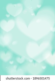 Romantic gentle blurred background with hearts, vector EPS10