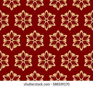 romantic geometric floral seamless pattern. Vector illustration. For modern interior design, fashion textile print, wallpaper, 