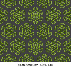romantic geometric floral seamless pattern. Vector illustration. For modern interior design, fashion textile print, wallpaper,  