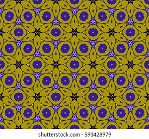 romantic geometric floral seamless pattern. Vector illustration. For modern interior design, fashion textile print, wallpaper, decor panel