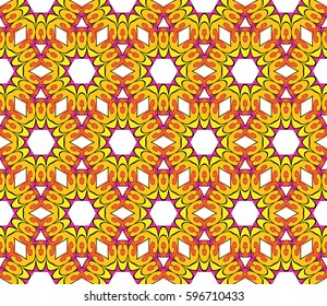 romantic geometric floral seamless pattern. Vector illustration. For modern interior design, fashion textile print, wallpaper, decor panel