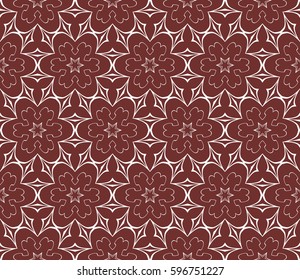 romantic geometric floral seamless pattern. Vector illustration. For modern interior design, fashion textile print, wallpaper,  