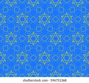 romantic geometric floral seamless pattern. Vector illustration. For modern interior design, fashion textile print, wallpaper,  