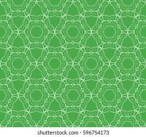 romantic geometric floral seamless pattern. Vector illustration. For modern interior design, fashion textile print, wallpaper, 