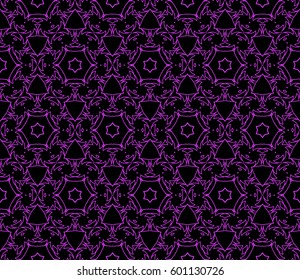 romantic geometric floral seamless pattern. Vector illustration. For modern interior design, fashion textile print, wallpaper, decor panel