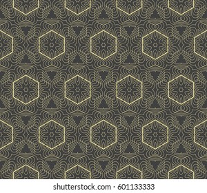romantic geometric floral seamless pattern. Vector illustration. For modern interior design, fashion textile print, wallpaper, decor panel