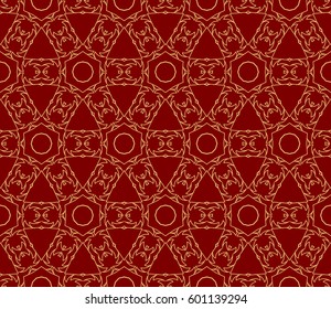 romantic geometric floral seamless pattern. Vector illustration. For modern interior design, fashion textile print, wallpaper, decor panel