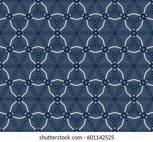 romantic geometric floral seamless pattern. Vector illustration. For modern interior design, fashion textile print, wallpaper, decor panel
