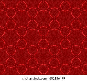 romantic geometric floral seamless pattern. Vector illustration. For modern interior design, fashion textile print, wallpaper, decor panel