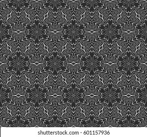 romantic geometric floral seamless pattern. Vector illustration. For modern interior design, fashion textile print, wallpaper, decor panel
