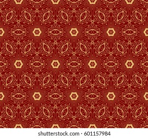 romantic geometric floral seamless pattern. Vector illustration. For modern interior design, fashion textile print, wallpaper, decor panel