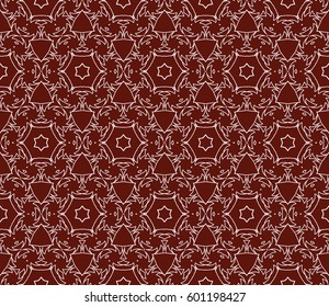romantic geometric floral seamless pattern. Vector illustration. For modern interior design, fashion textile print, wallpaper, decor panel