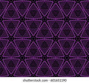 romantic geometric floral seamless pattern. Vector illustration. For modern interior design, fashion textile print, wallpaper, decor panel