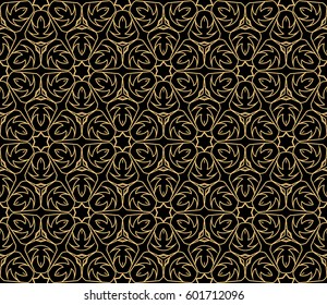 romantic geometric floral seamless pattern. Vector illustration. For modern interior design, fashion textile print, wallpaper, decor panel