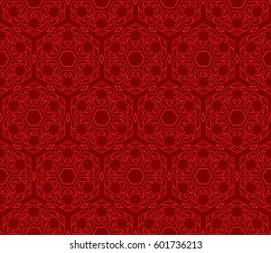 romantic geometric floral seamless pattern. Vector illustration. For modern interior design, fashion textile print, wallpaper, decor panel