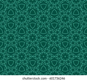 romantic geometric floral seamless pattern. Vector illustration. For modern interior design, fashion textile print, wallpaper, decor panel