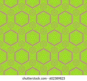 romantic geometric floral seamless pattern. Vector illustration. For modern interior design, fashion textile print, wallpaper, decor panel