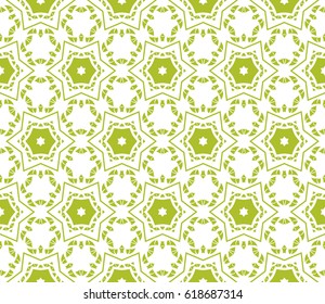 romantic geometric floral seamless pattern. Vector illustration. For modern interior design, fashion textile print, wallpaper, decor panel