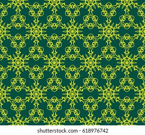 romantic geometric floral seamless pattern. Vector illustration. For modern interior design, fashion textile print, wallpaper, decor panel