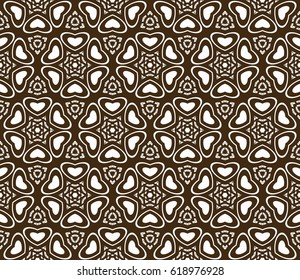 romantic geometric floral seamless pattern. Vector illustration. For modern interior design, fashion textile print, wallpaper, decor panel