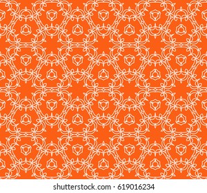 romantic geometric floral seamless pattern. Vector illustration. For modern interior design, fashion textile print, wallpaper, decor panel