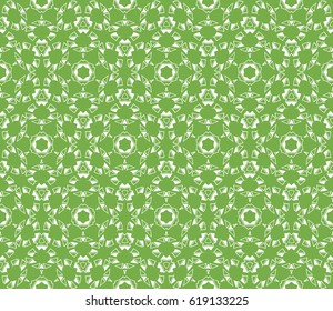 romantic geometric floral seamless pattern. Vector illustration. For modern interior design, fashion textile print, wallpaper, decor panel