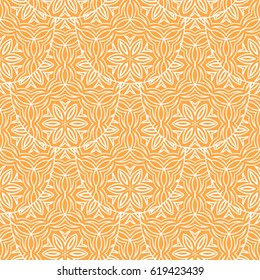 romantic geometric floral seamless pattern. Vector illustration. for printing on fabric, paper for scrapbooking, wallpaper, cover, page book.