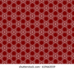 romantic geometric floral seamless pattern. Vector illustration. For modern interior design, fashion textile print, wallpaper, decor panel