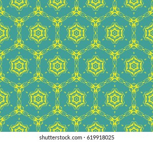 romantic geometric floral seamless pattern. Vector illustration. For modern interior design, fashion textile print, wallpaper, decor panel