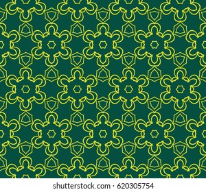 romantic geometric floral seamless pattern. Vector illustration. For modern interior design, fashion textile print, wallpaper, decor panel