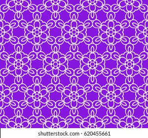 romantic geometric floral seamless pattern. Vector illustration. For modern interior design, fashion textile print, wallpaper, decor panel