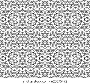 romantic geometric floral seamless pattern. Vector illustration. For modern interior design, fashion textile print, wallpaper, decor panel