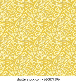 romantic geometric floral seamless pattern. Vector illustration. for printing on fabric, paper for scrapbooking, wallpaper, cover, page book.