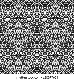 romantic geometric floral seamless pattern. Vector illustration. for printing on fabric, paper for scrapbooking, wallpaper, cover, page book.