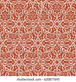 romantic geometric floral seamless pattern. Vector illustration. for printing on fabric, paper for scrapbooking, wallpaper, cover, page book.