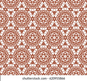 romantic geometric floral seamless pattern. Vector illustration. For modern interior design, fashion textile print, wallpaper, decor panel