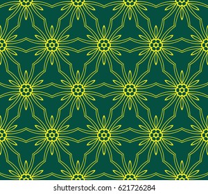 romantic geometric floral seamless pattern. Vector illustration. For modern interior design, fashion textile print, wallpaper, decor panel