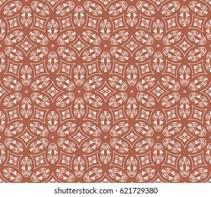 romantic geometric floral seamless pattern. Vector illustration. For modern interior design, fashion textile print, wallpaper, decor panel