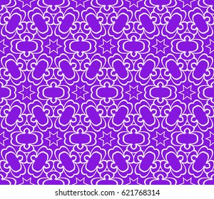 romantic geometric floral seamless pattern. Vector illustration. For modern interior design, fashion textile print, wallpaper, decor panel