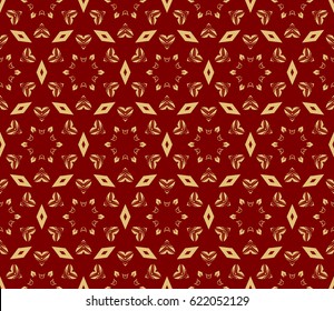 romantic geometric floral seamless pattern. Vector illustration. For modern interior design, fashion textile print, wallpaper, decor panel