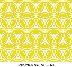 romantic geometric floral seamless pattern. Vector illustration. For modern interior design, fashion textile print, wallpaper, decor panel