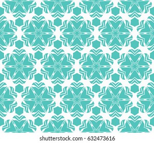 romantic geometric floral seamless pattern. Vector illustration. For modern interior design, fashion textile print, wallpaper, decor panel