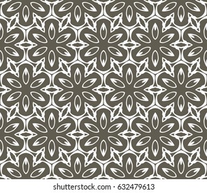 romantic geometric floral seamless pattern. Vector illustration. For modern interior design, fashion textile print, wallpaper, decor panel