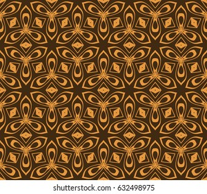 romantic geometric floral seamless pattern. Vector illustration. For modern interior design, fashion textile print, wallpaper, decor panel