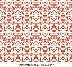 romantic geometric floral seamless pattern. Vector illustration. For modern interior design, fashion textile print, wallpaper, decor panel