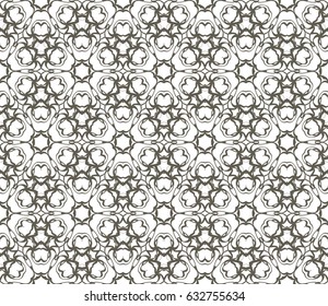romantic geometric floral seamless pattern. Vector illustration. For modern interior design, fashion textile print, wallpaper, decor panel