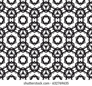 romantic geometric floral seamless pattern. Vector illustration. For modern interior design, fashion textile print, wallpaper, decor panel