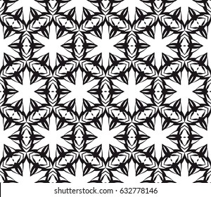 romantic geometric floral seamless pattern. Vector illustration. For modern interior design, fashion textile print, wallpaper, decor panel
