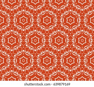 romantic geometric floral seamless pattern. Vector illustration. For modern interior design, fashion textile print, wallpaper, decor panel