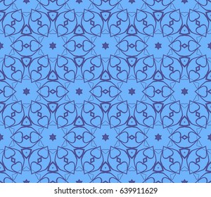 romantic geometric floral seamless pattern. Vector illustration. For modern interior design, fashion textile print, wallpaper, decor panel